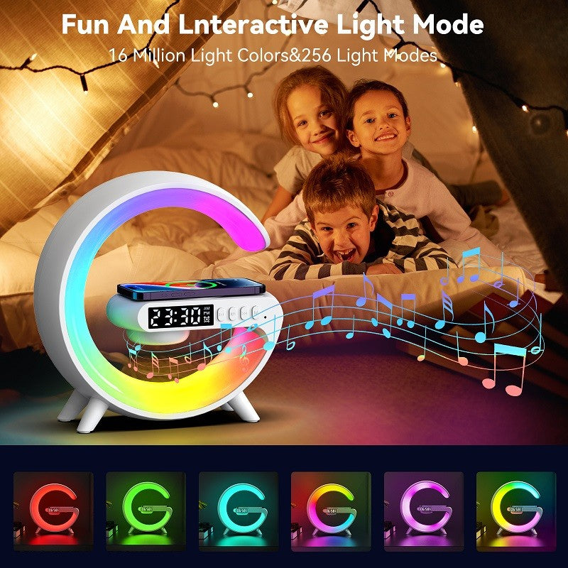 🔊 G63 Bluetooth Speaker with Wireless Charger | Atmosphere Wake-Up Light