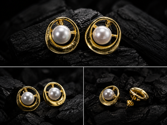 ✨ Golden Earrings | Elegant Fashion Jewelry