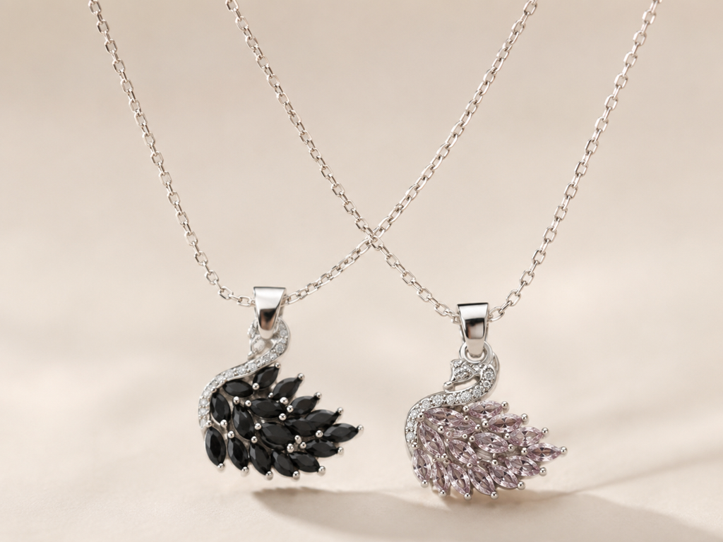 ✨ Swarovski Silver Pendant | Elegant Fashion Jewelry