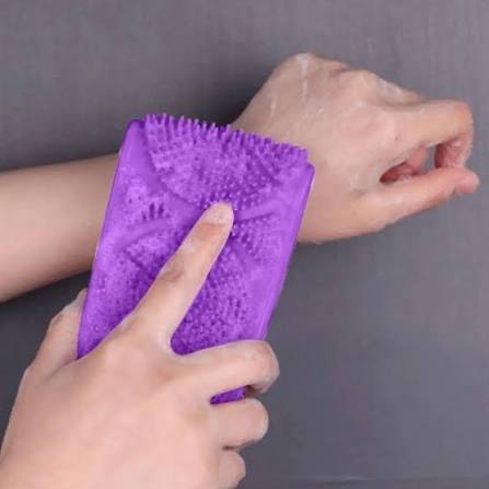 🧼 Silicone Back Scrubber Strap | Body Cleaning &amp; Exfoliating Tool