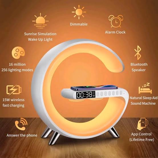 🔊 G63 Bluetooth Speaker with Wireless Charger | Atmosphere Wake-Up Light