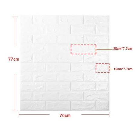 🧱 3D White Brick Wall Stickers | Peel &amp; Stick Wall Decor