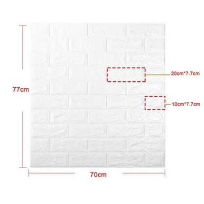🧱 3D White Brick Wall Stickers | Peel &amp; Stick Wall Decor