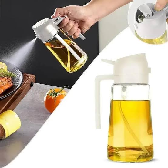 🫙 2-in-1 Oil Spray Bottle | 500ml Kitchen Oil Dispenser