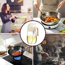 🫙 2-in-1 Oil Spray Bottle | 500ml Kitchen Oil Dispenser