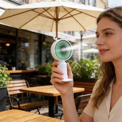 🍓 Rechargeable Mini Handy Fruit Character Fan | Portable Cooling Fan