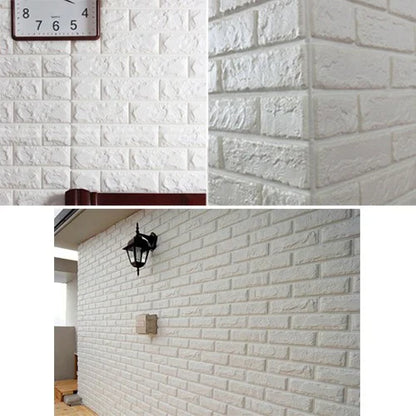 🧱 3D White Brick Wall Stickers | Peel &amp; Stick Wall Decor